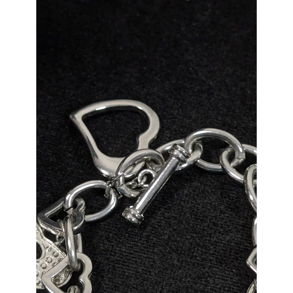 Ashley Stewart Charm Bracelet Watch Heart‎ Butterfly Shoe New Battery 9